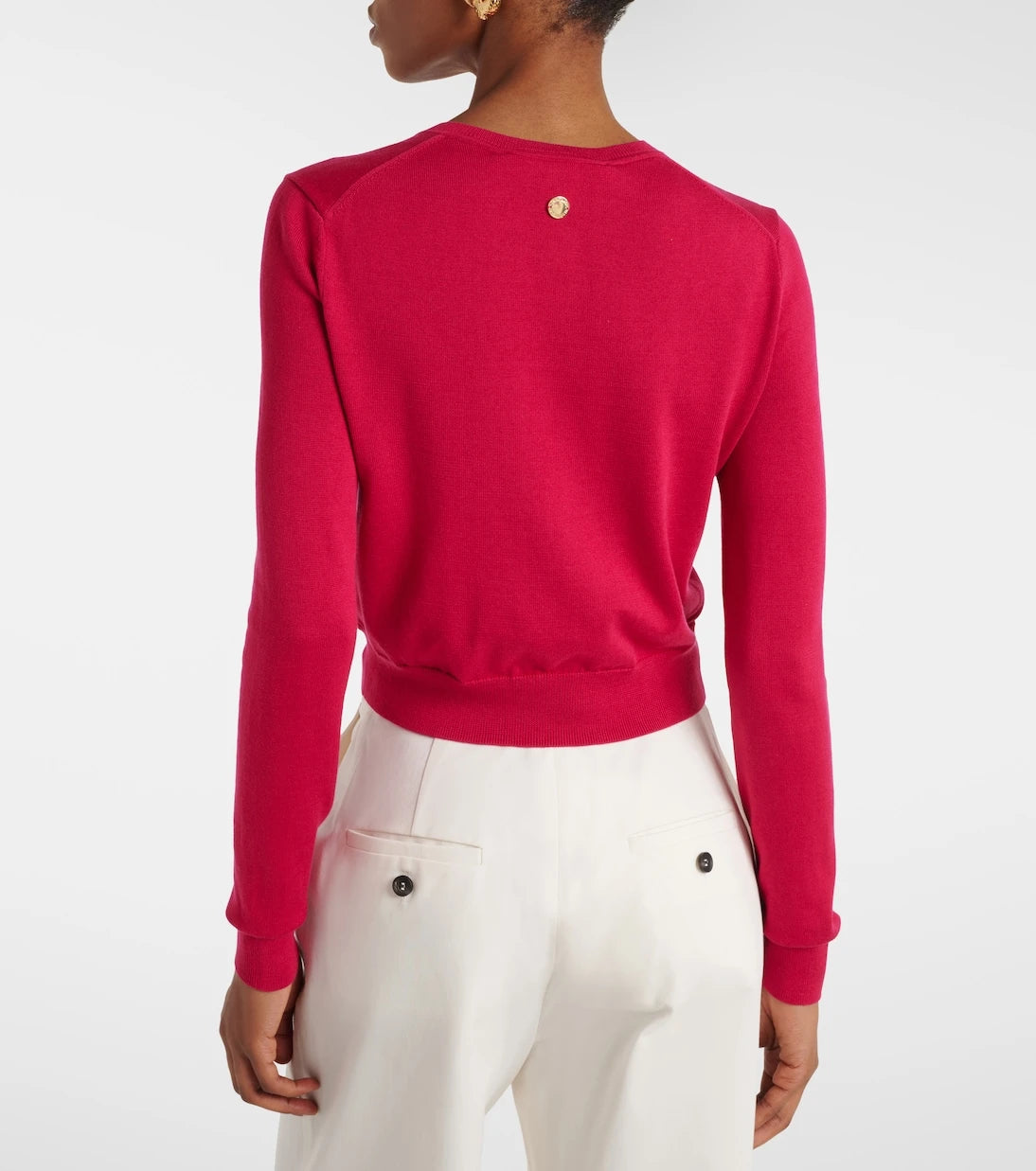 Carolina Herrera - Cropped silk and cotton cardigan