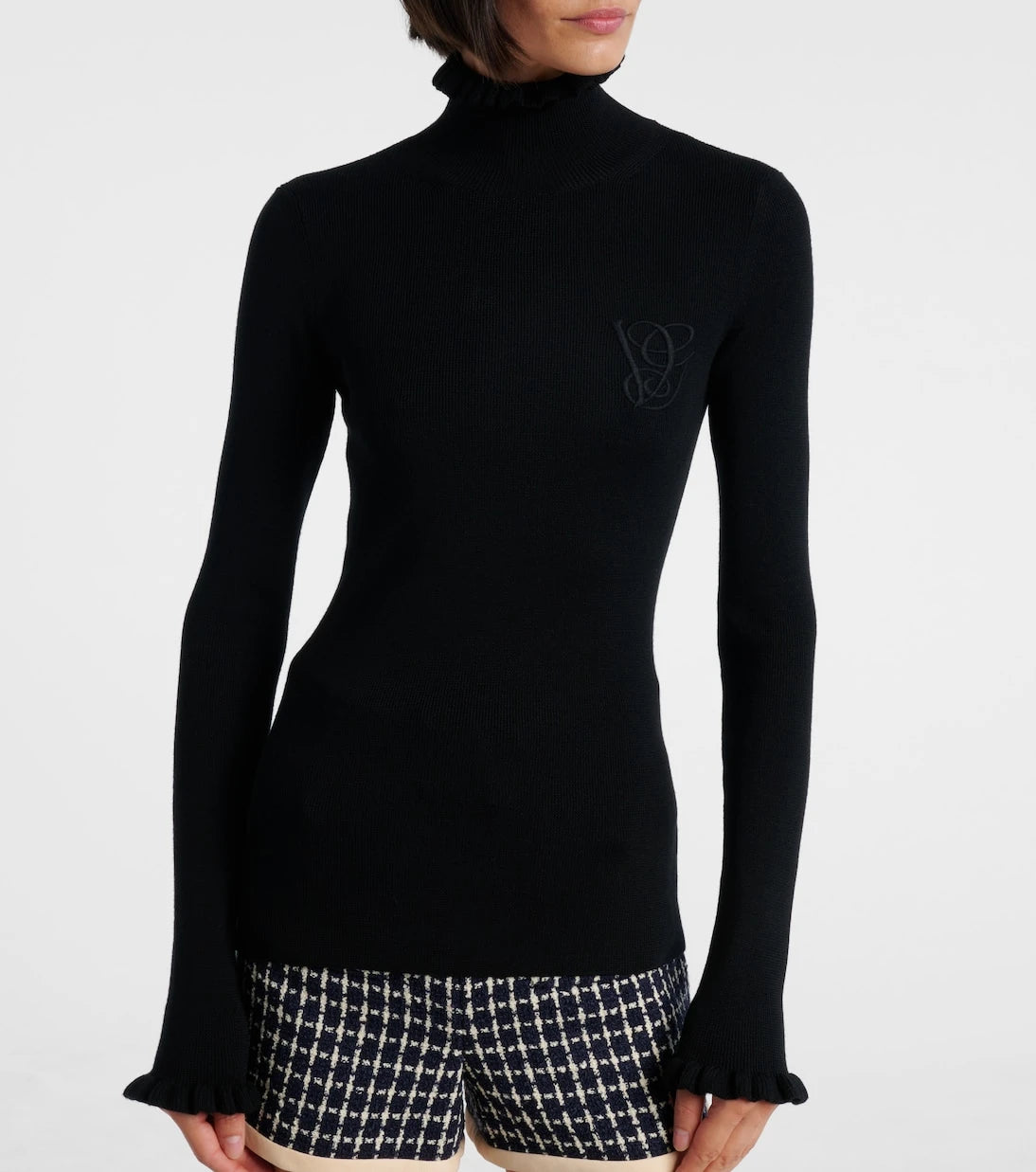 Valentino - Ruffled virgin wool sweater