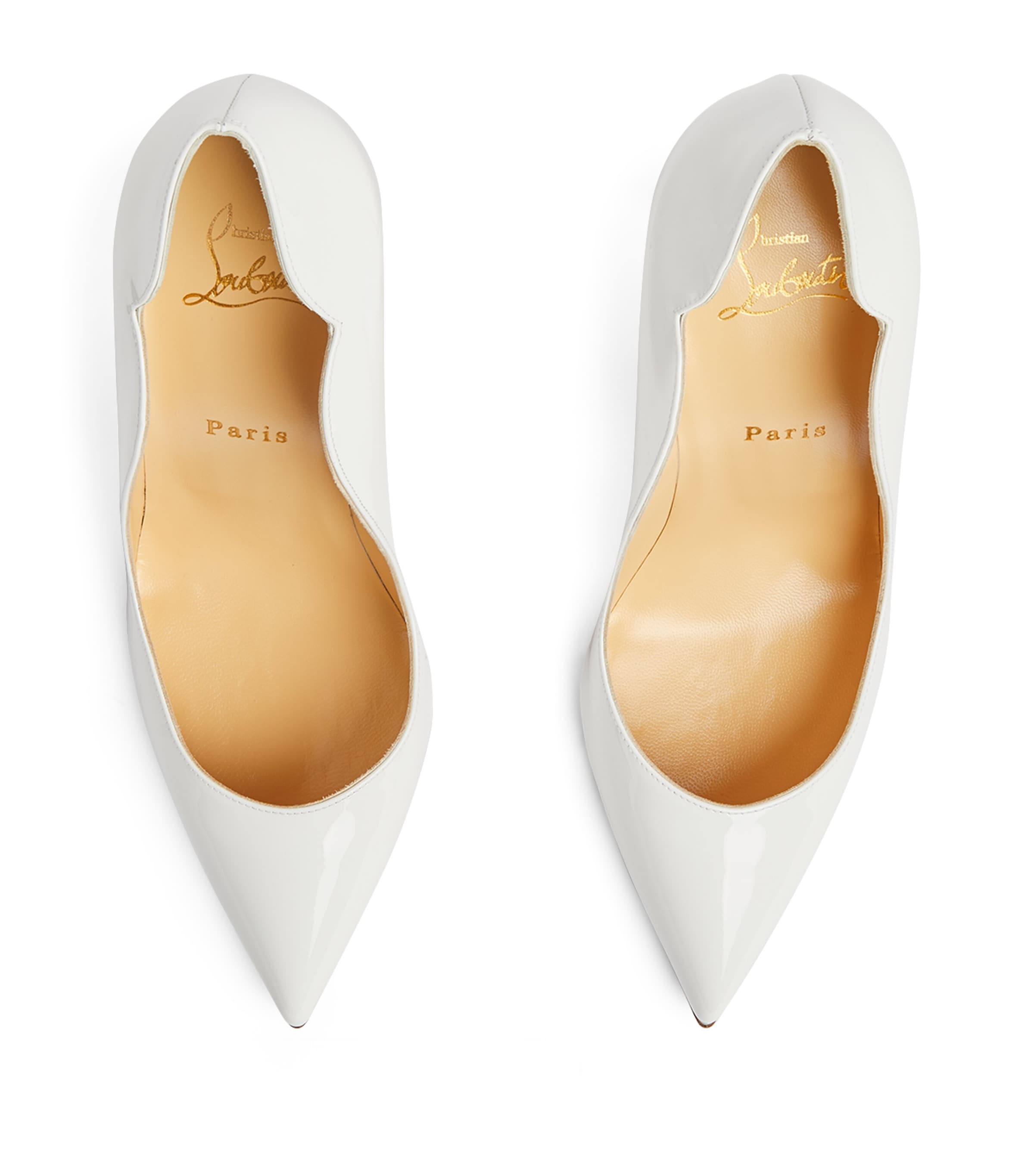 Christian Louboutin White Hot Chick Patent Leather Pumps 100