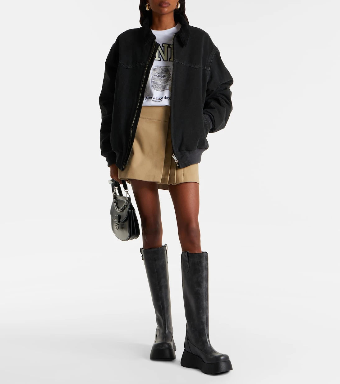 Ganni - Kat platform knee-high boots