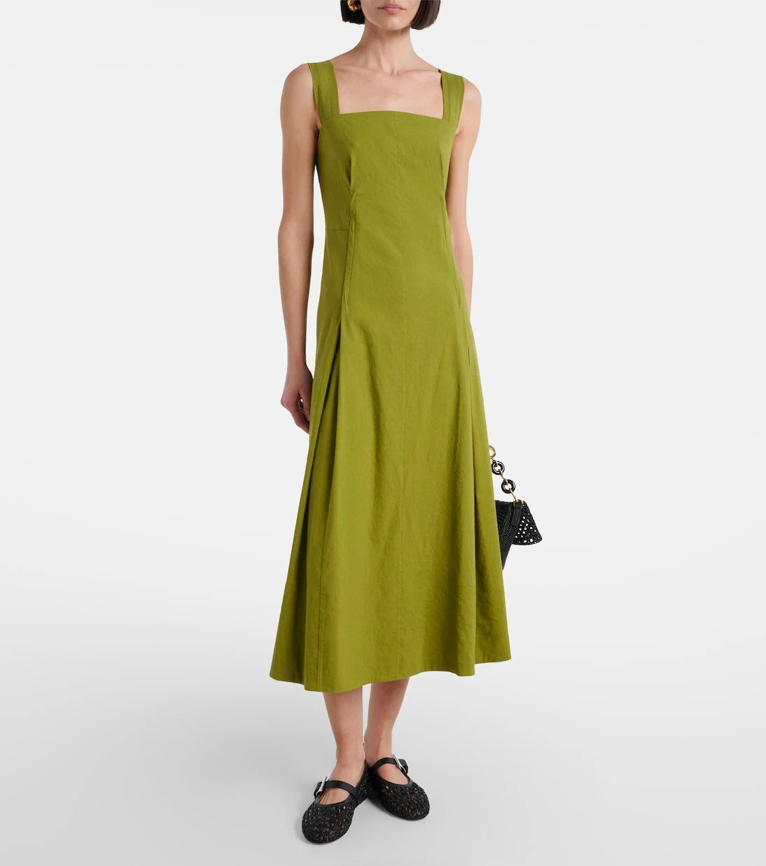 Vince - Linen-blend midi dress