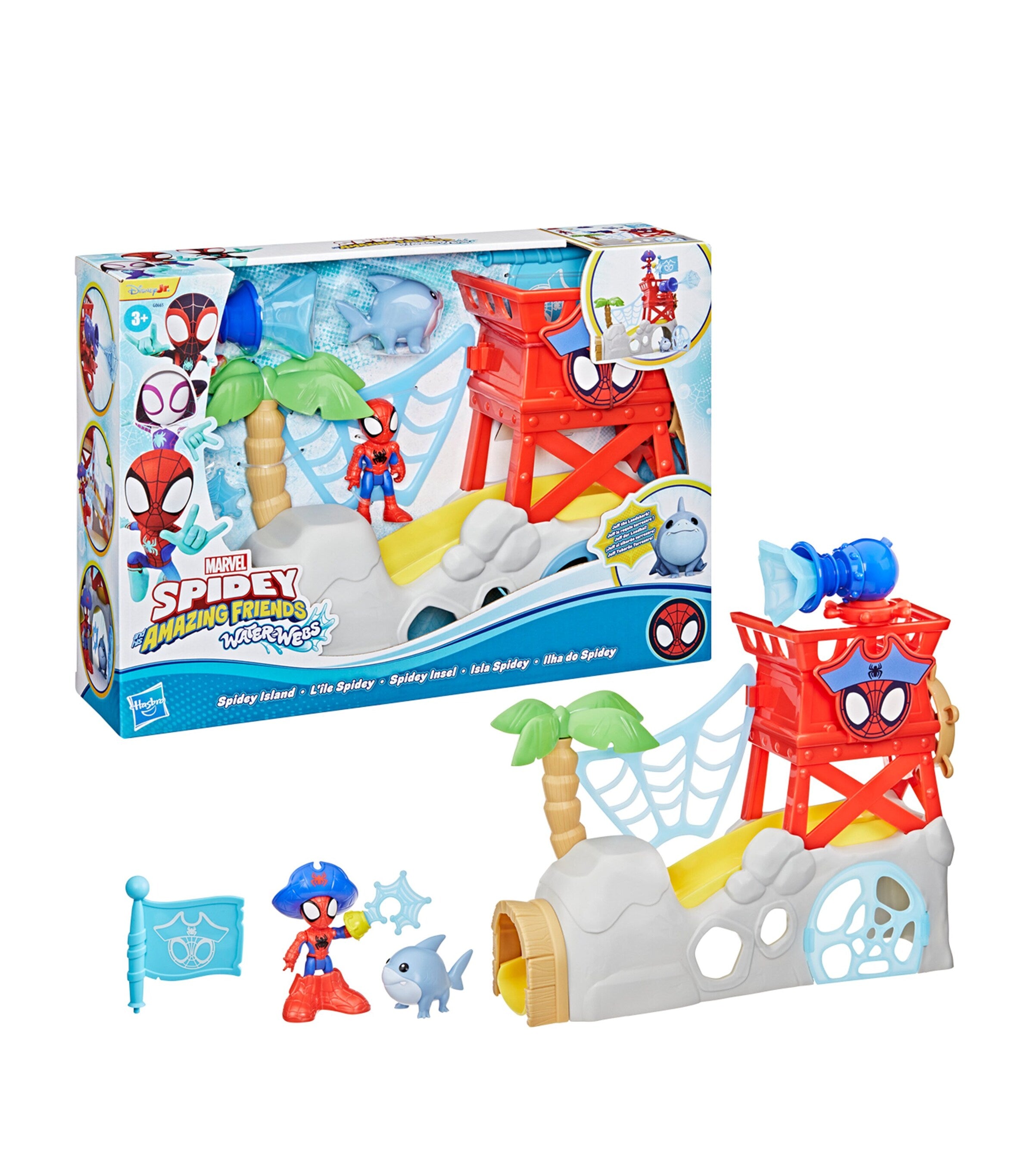 Marvel Spider-Man Water-Webs Spidey Island Playset