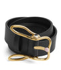 Black Leather Bunny Belt