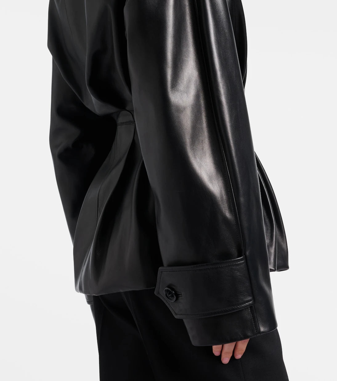 Balenciaga - Double-breasted leather jacket