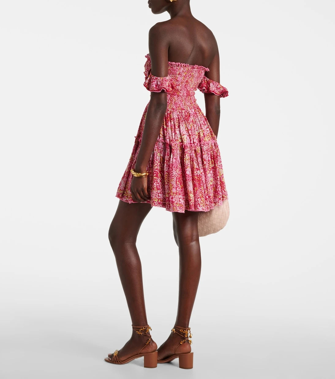 Poupette St Barth - Aurora floral ruffled minidress
