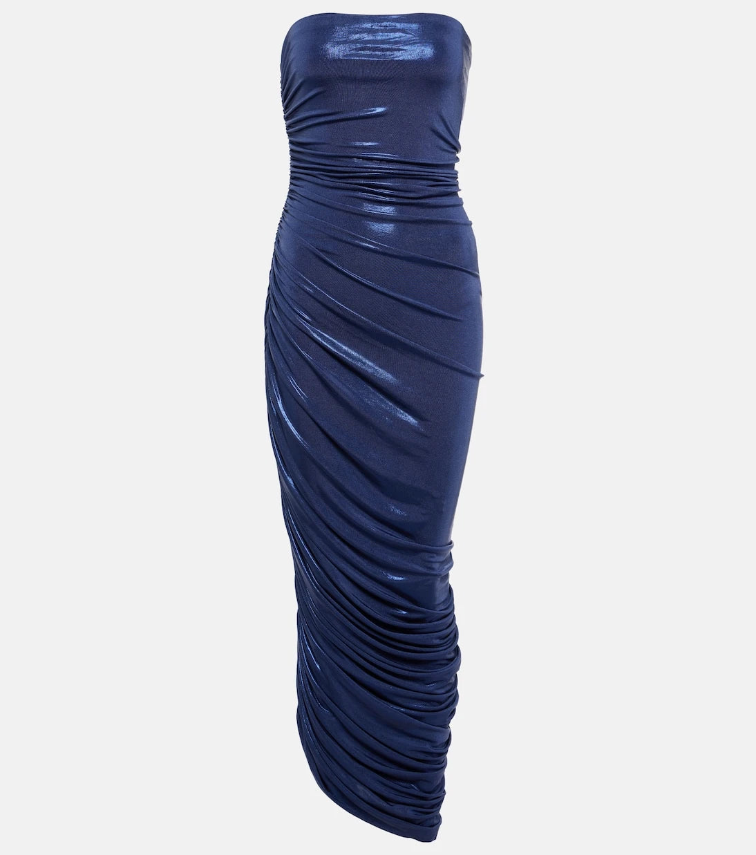Norma Kamali - Diana ruched metallic gown