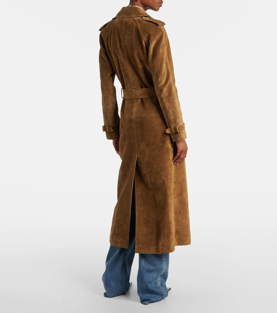 Saint Laurent - Suede trench coat
