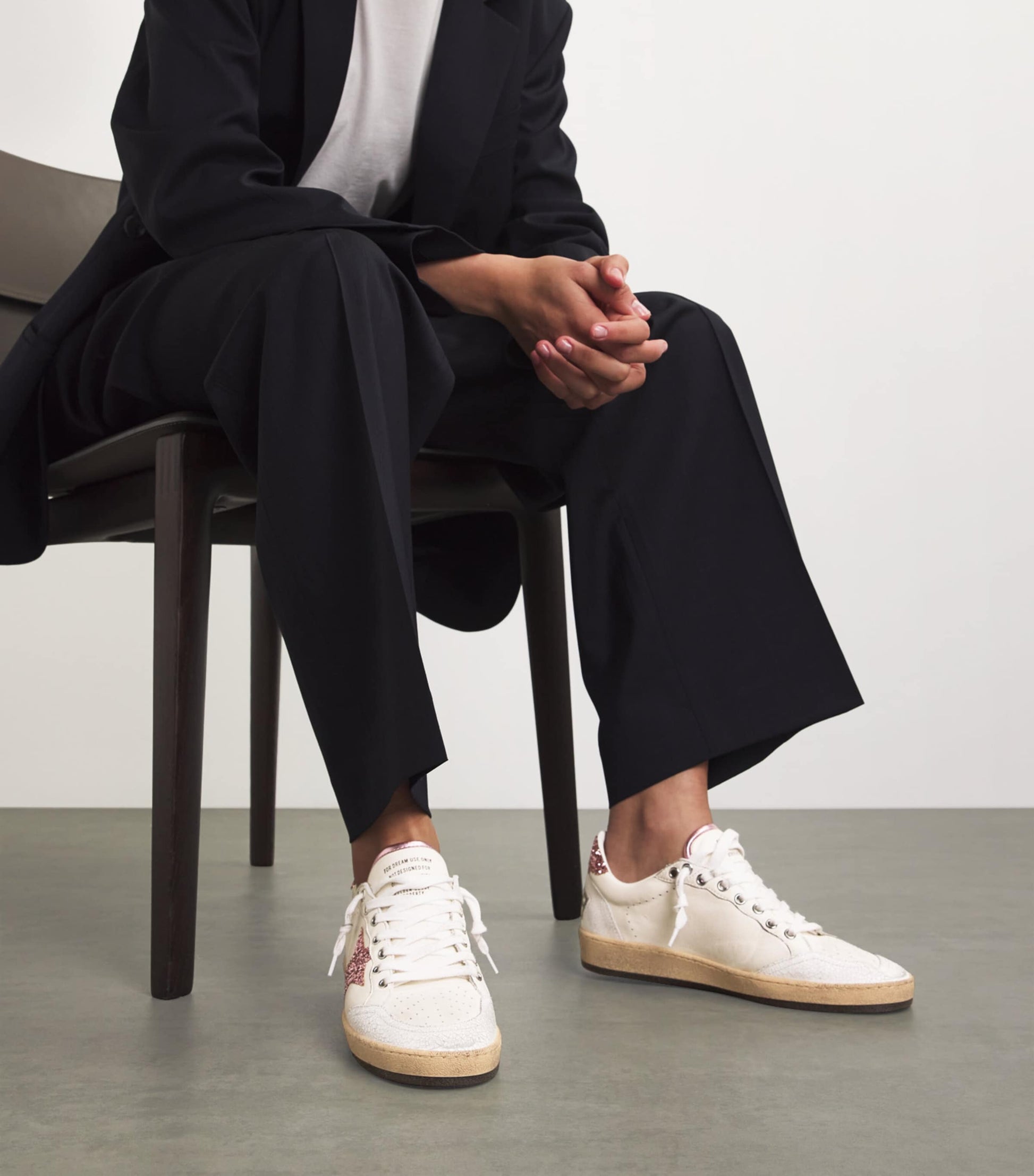 Golden Goose White Leather Ball Star Sneakers