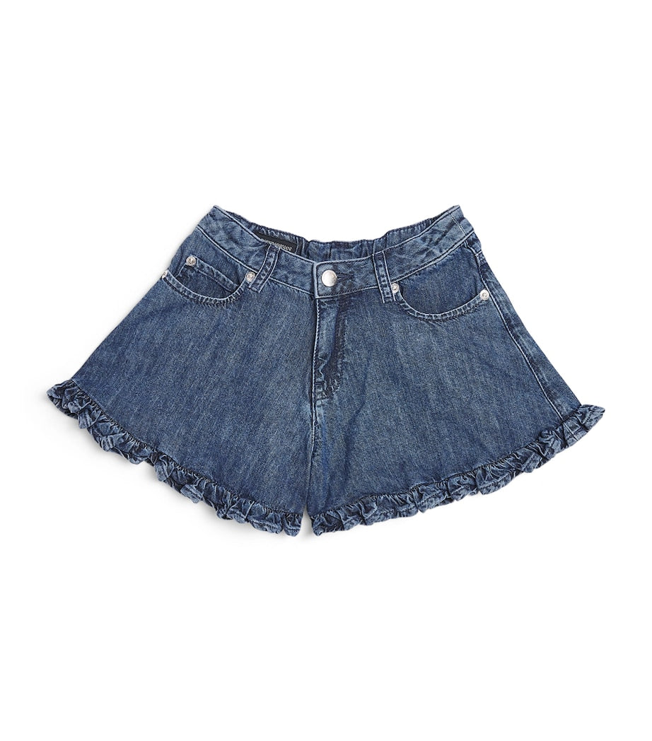 Emporio Armani Kids Frilled Denim Shorts (4-14 Years)