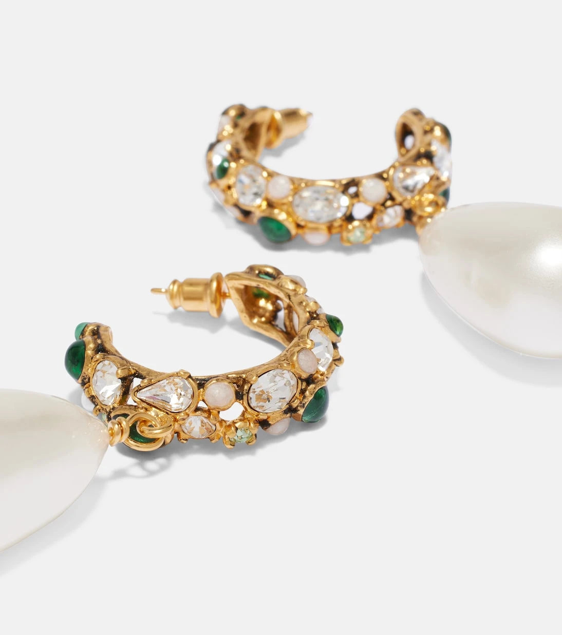 Saint Laurent - Embellished drop earrings