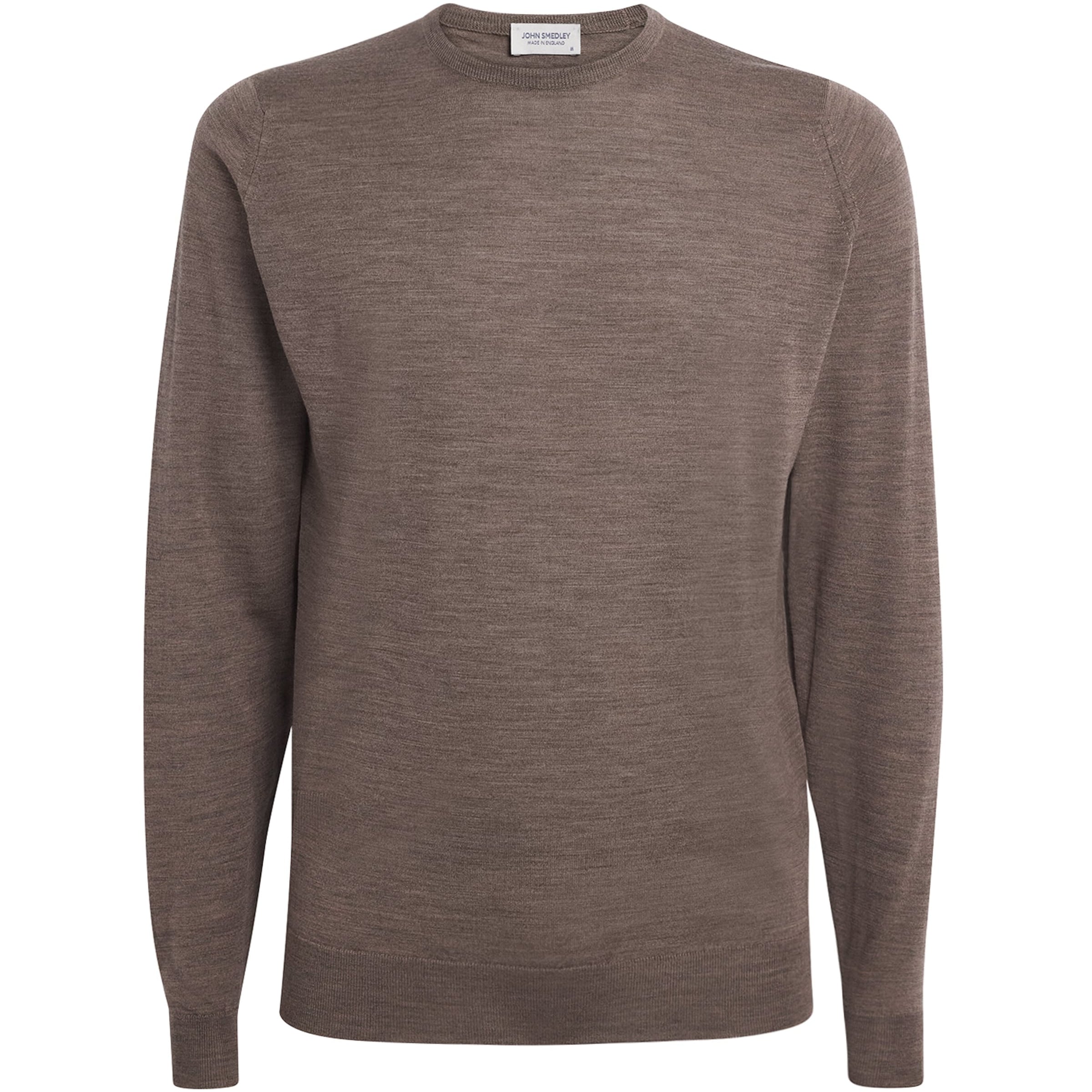 John Smedley Brown Merino Wool Sweater