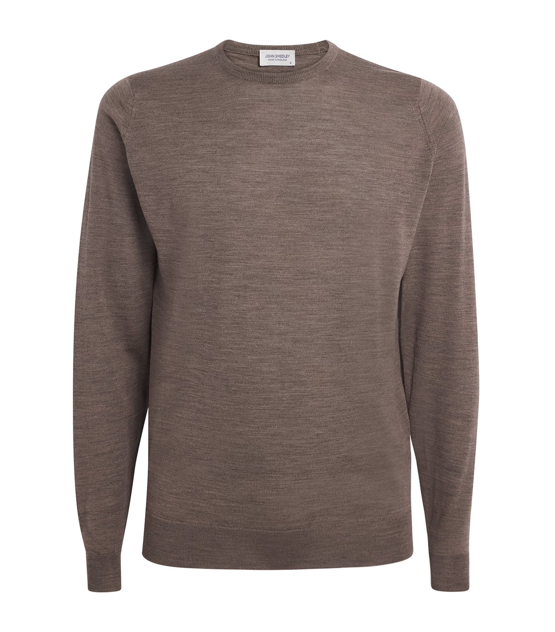 John Smedley Brown Merino Wool Sweater