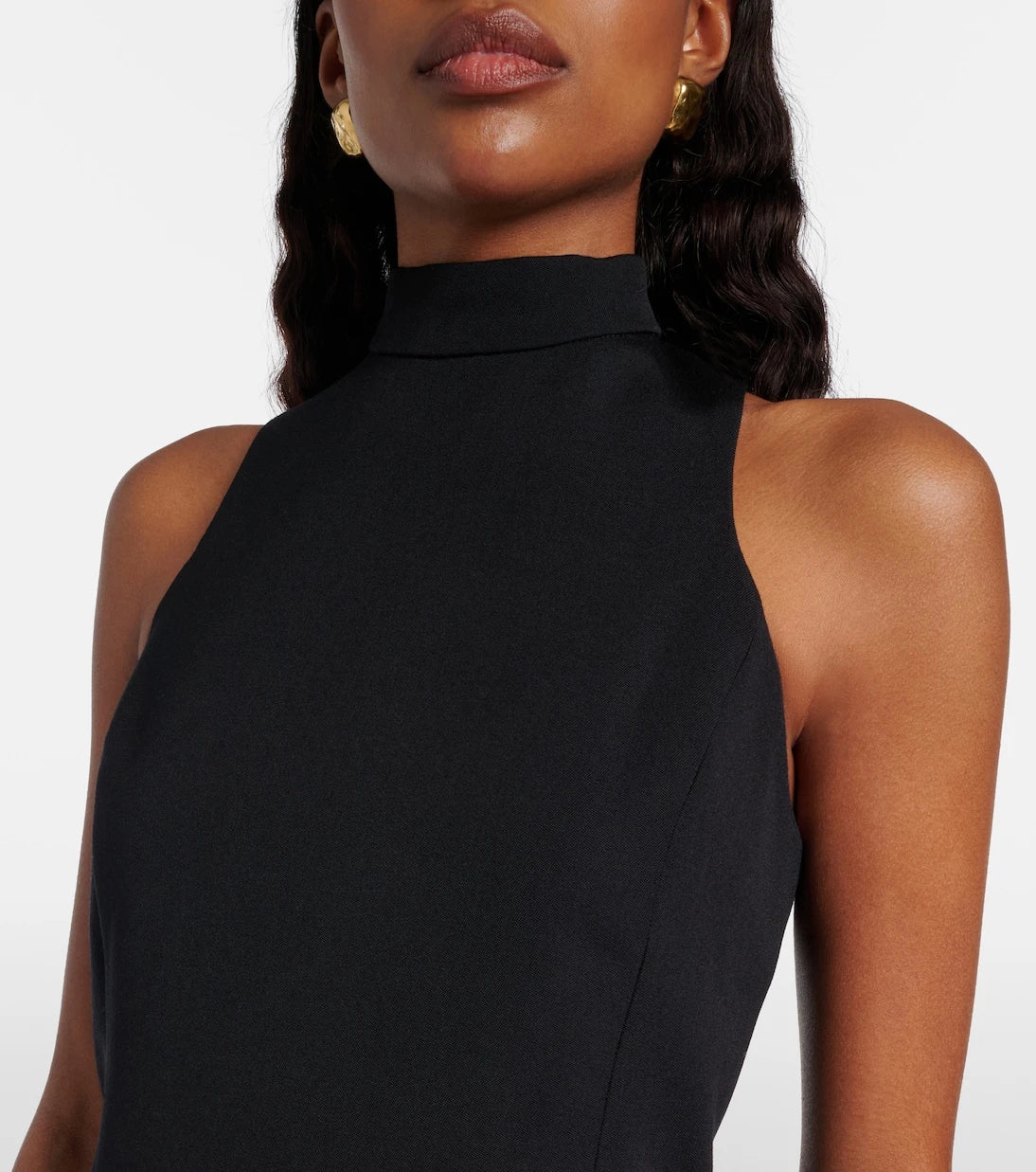 Balmain - Pleated virgin wool minidress