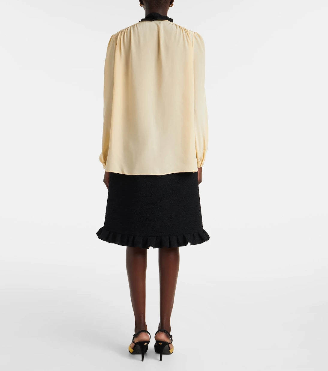 Valentino - Ruffled silk crêpe de chine blouse