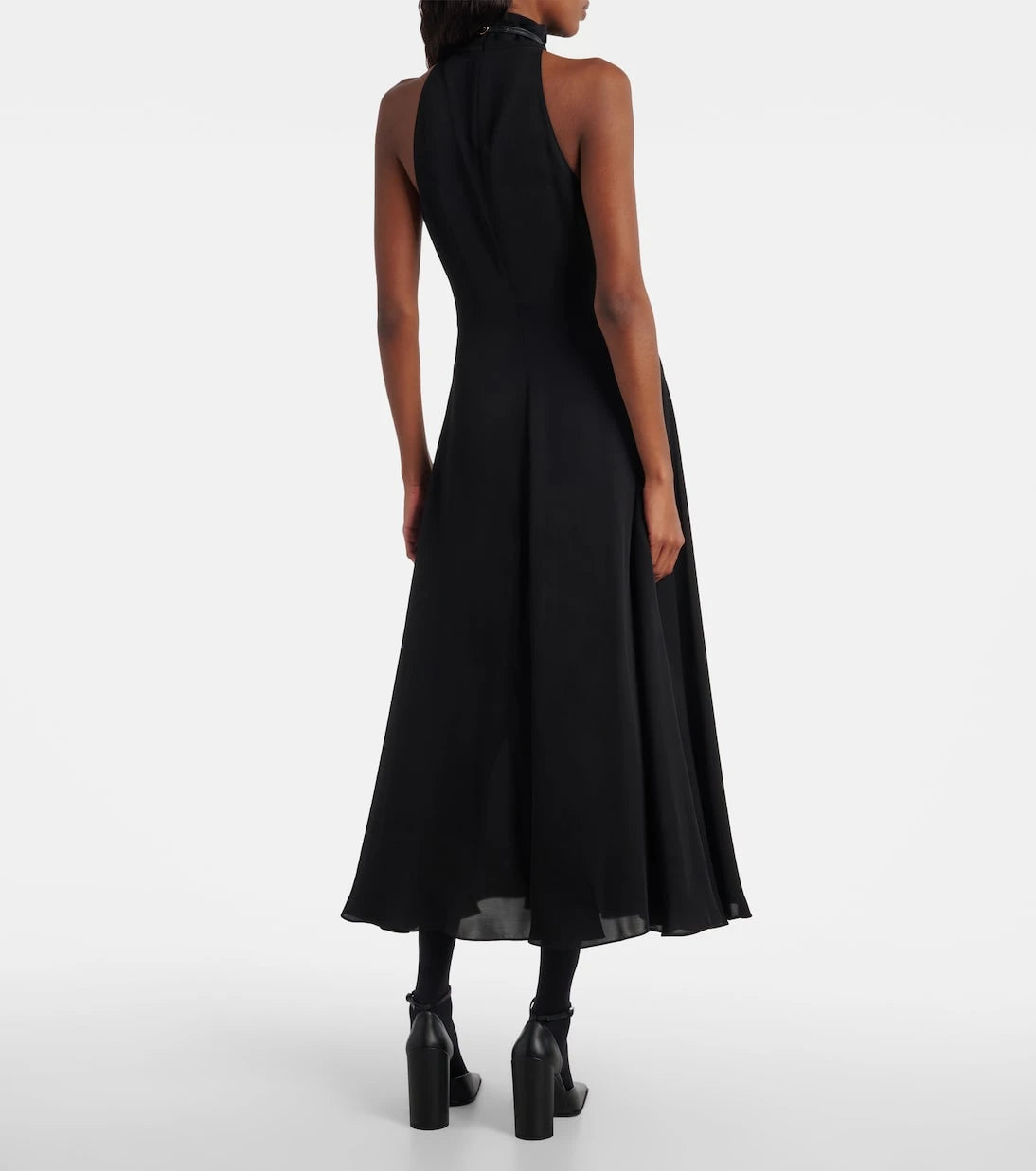 Alaïa - Flower halterneck midi dresss
