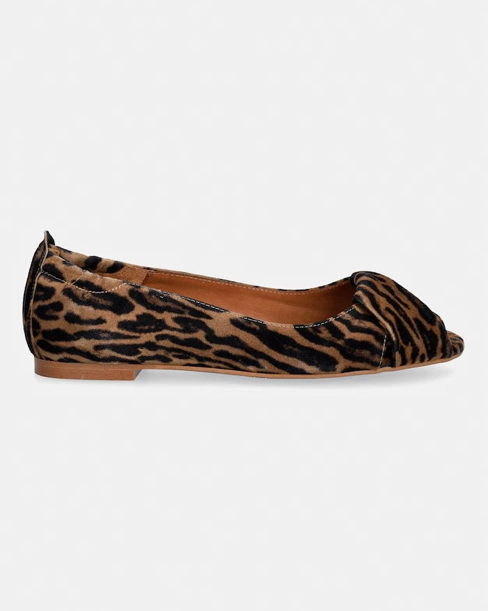 Billi Bi Leopardo cuoio süet balerinler