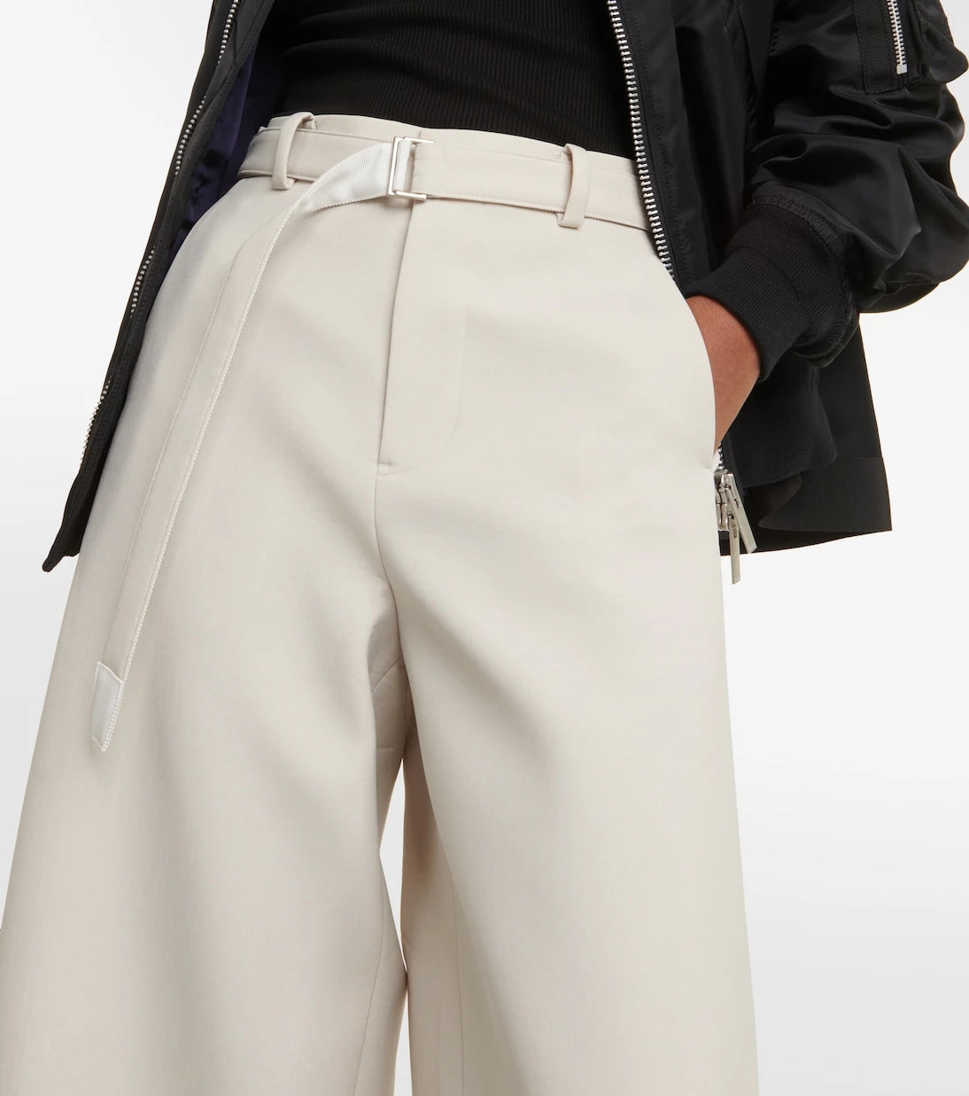 Sacai - بنطلون واسع الساقين