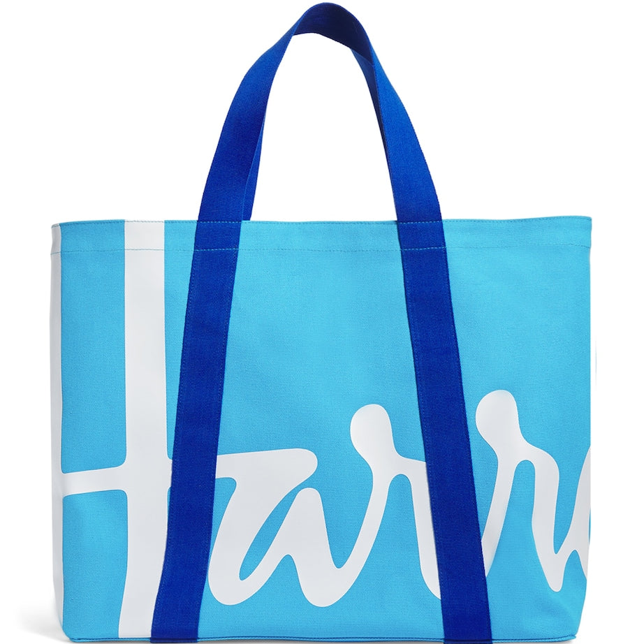Large Cotton Logo Tote Bag BRIGHT BLUE