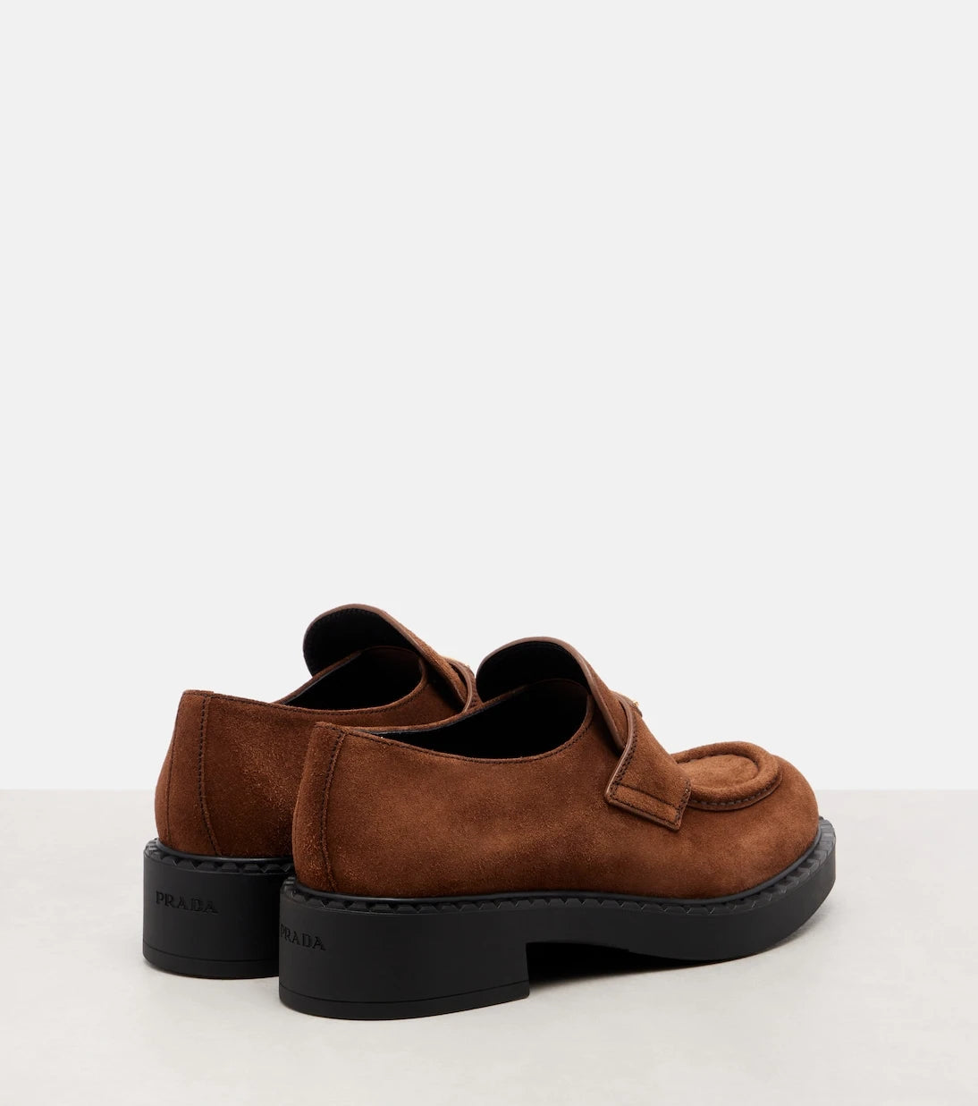 Prada - Chocolate suede loafers