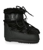 Black Faux Fur Icon Low Ankle Boots