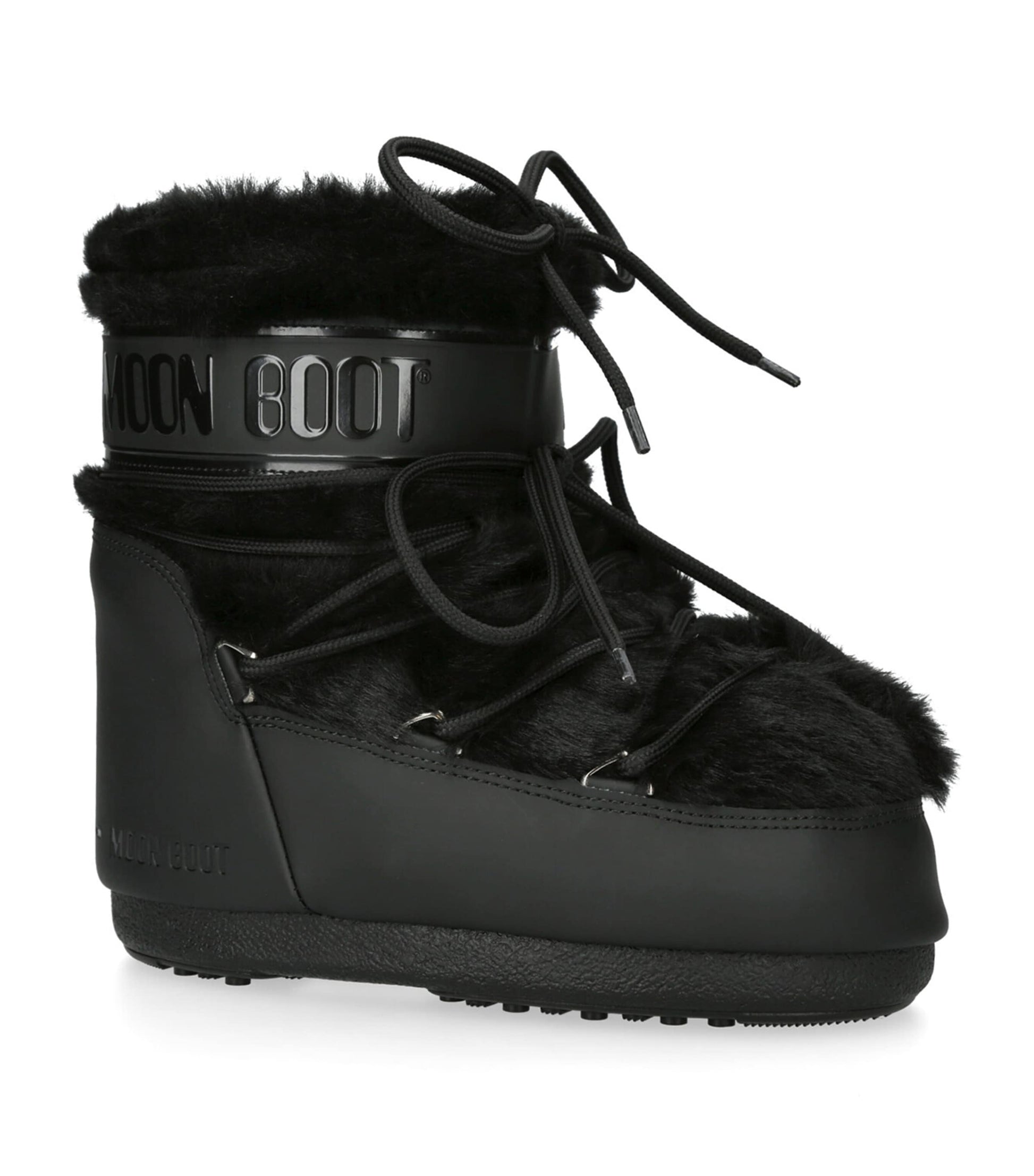 Faux Fur Icon Low Ankle Boots