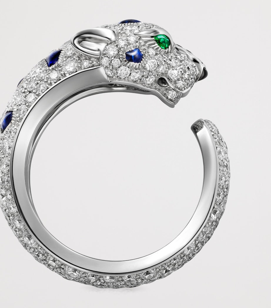 White Gold and Gemstones Panthère de Cartier Ring