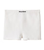 Miu Miu White Ribbed Seamless Boxer Shorts