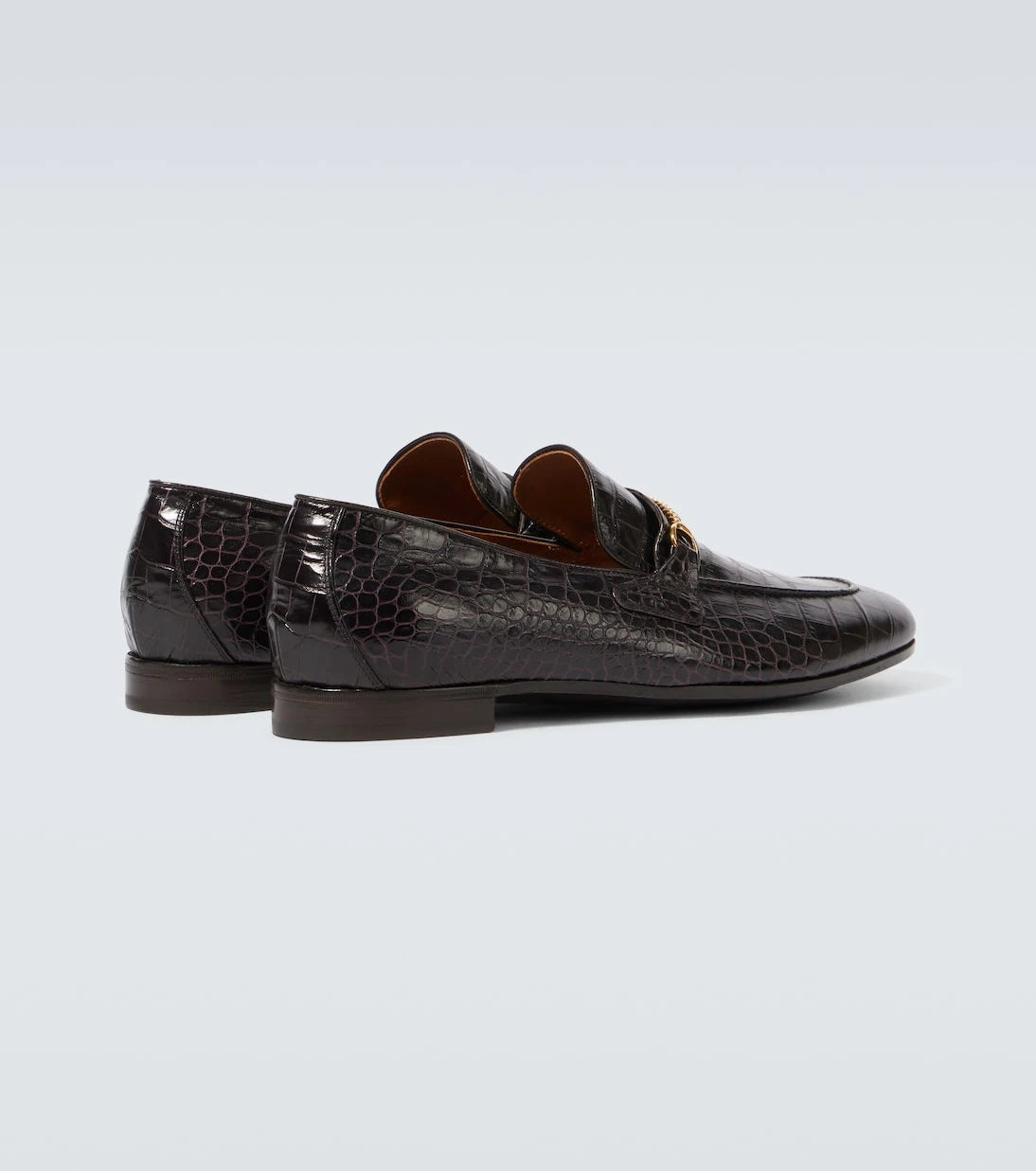 Tom Ford - Gigi timsah derisi görünümlü loafer