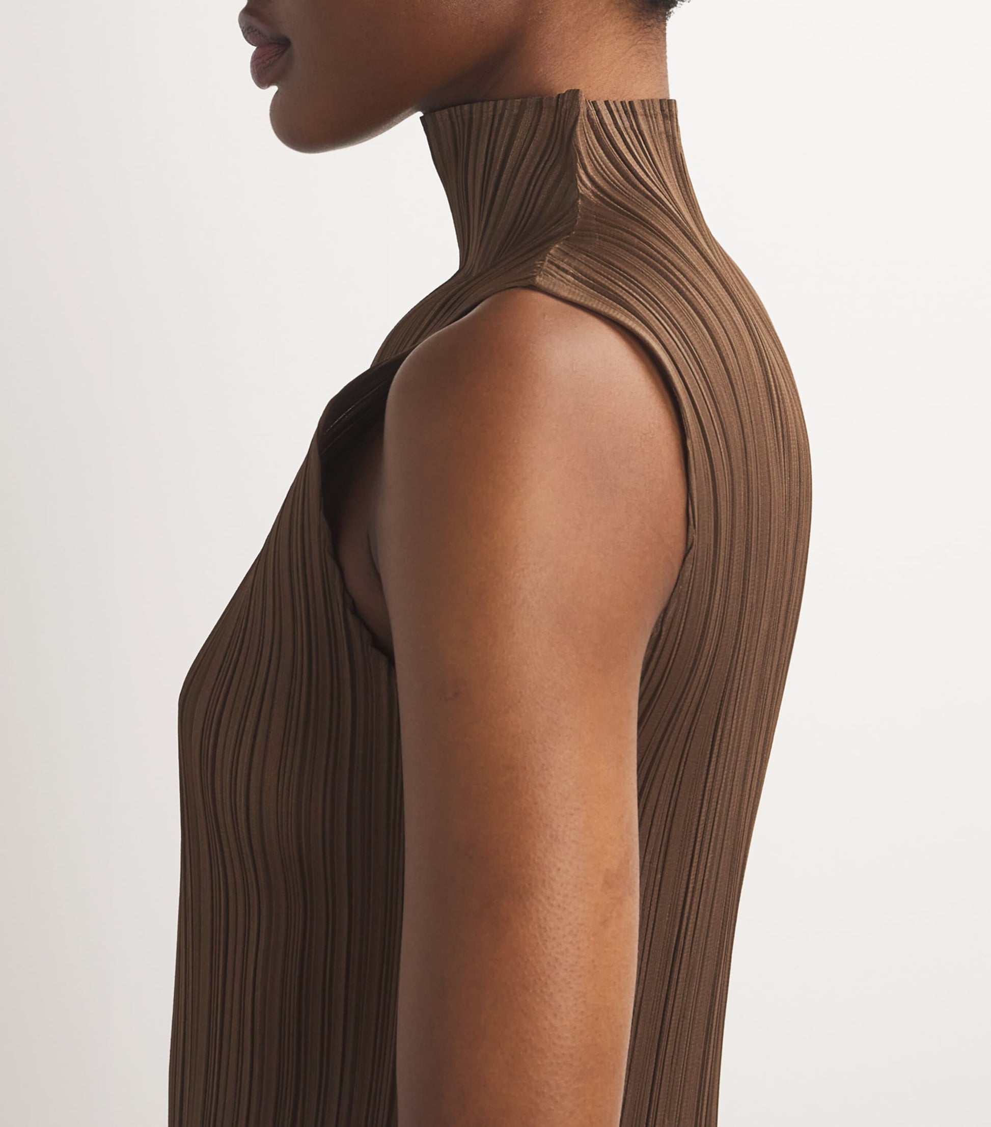 Pleats Please Issey Miyake Brown New Colorful Basics Tank Top