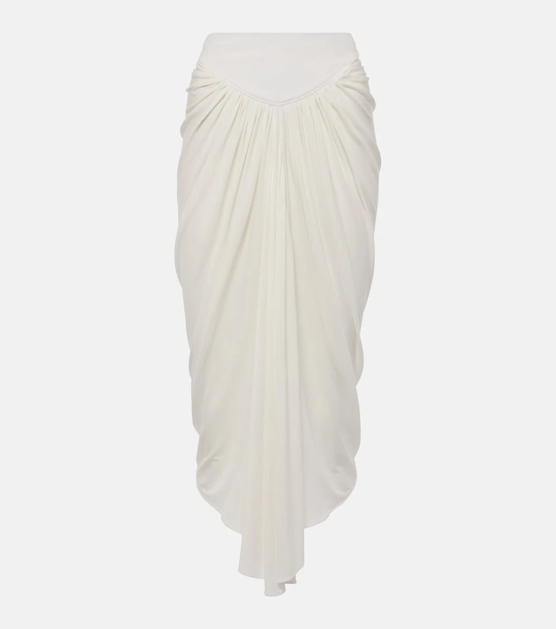 Alaïa - تنورة ميدي غير متناظرة ذات ثنيات