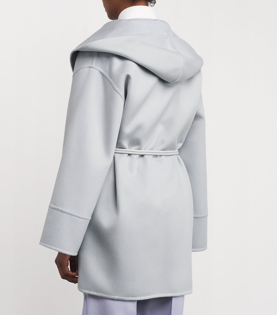 Agnona Blue Cashmere Wrap Coat