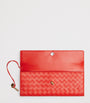 Red Leather Andiamo Clutch Bag