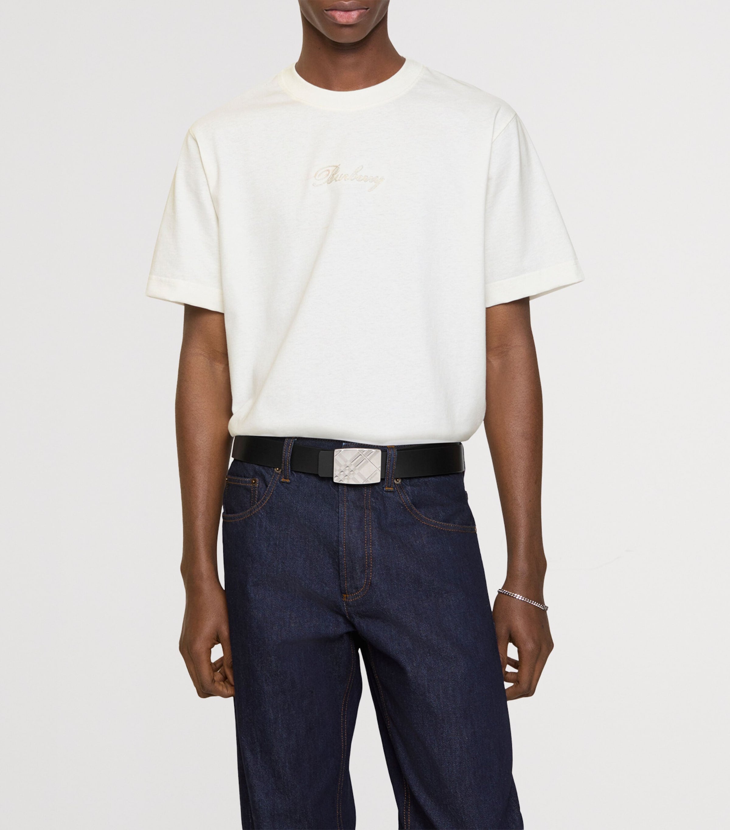 Burberry Leather Check Reversible Belt