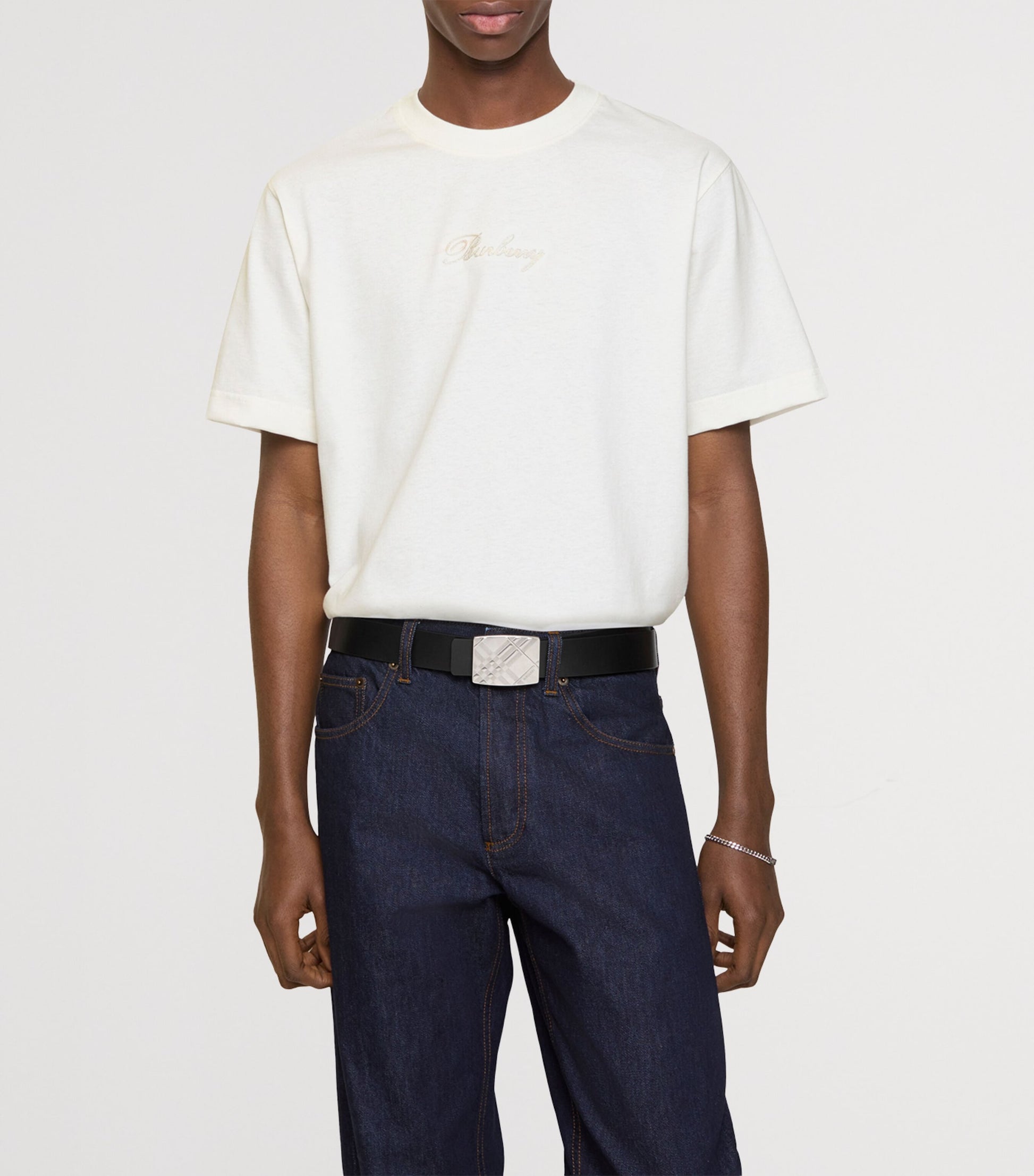 Burberry Leather Check Reversible Belt