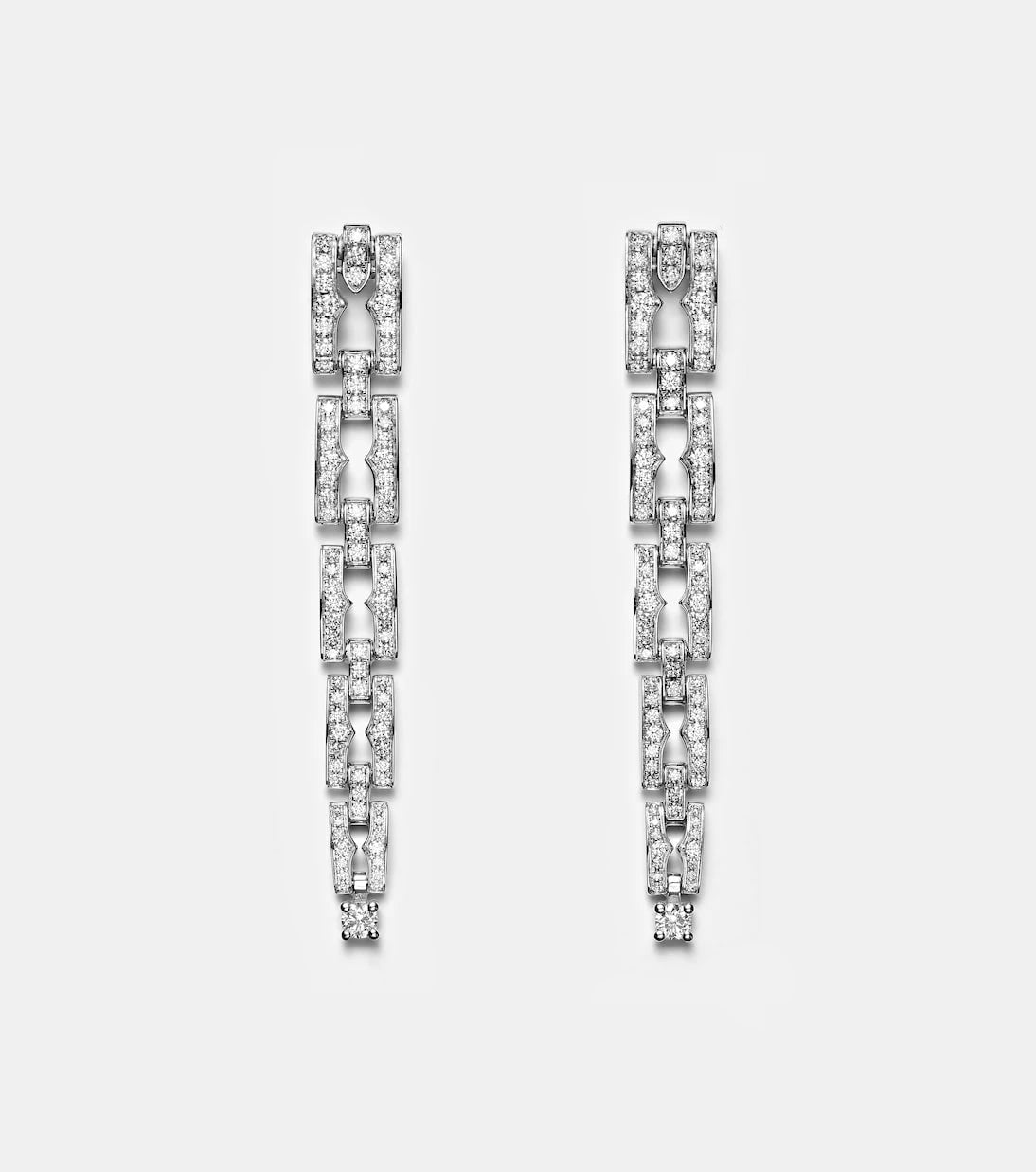 Bvlgari - B.Zero1 18kt white gold drop earrings with diamonds