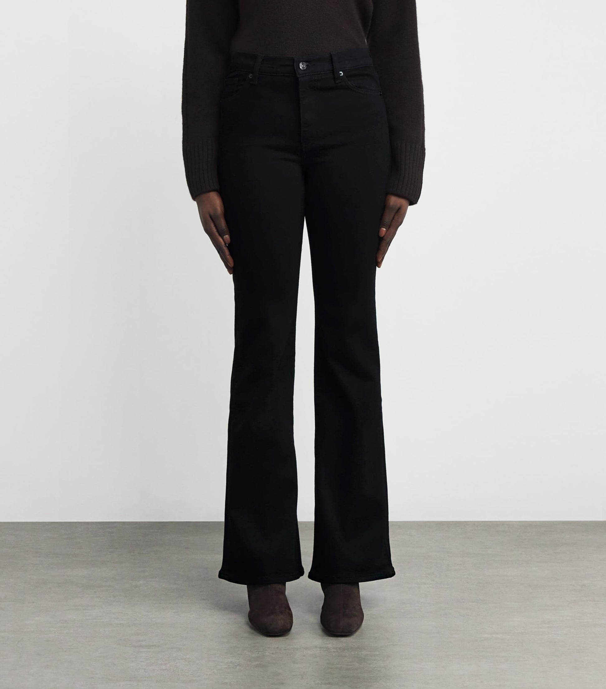 FRAME Black The Icon Flared Jeans