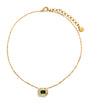 SHAY Yellow Gold, Diamond and Emerald Deco Necklace