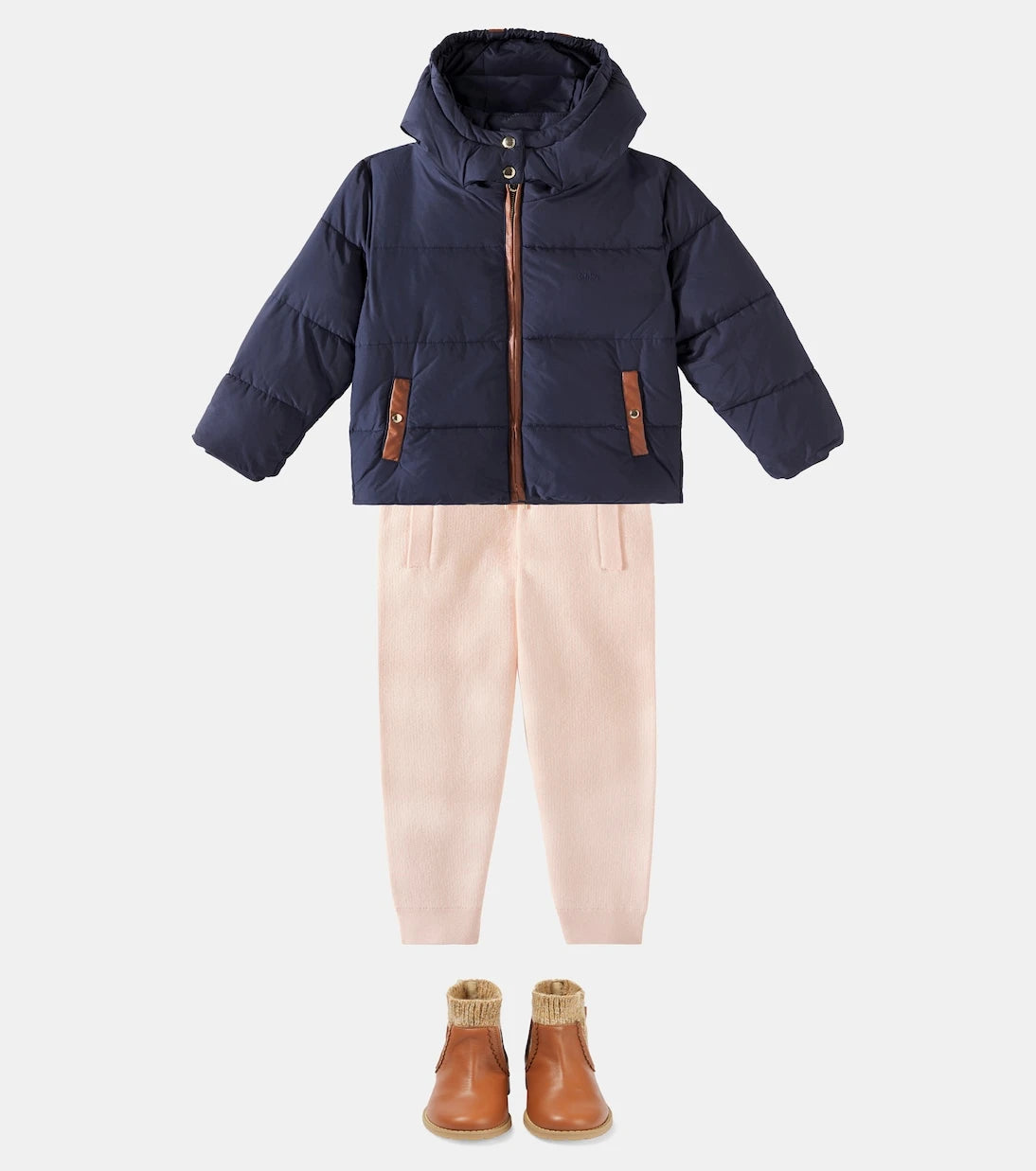 Chloé Kids - جاكيت منفوخ مبطن