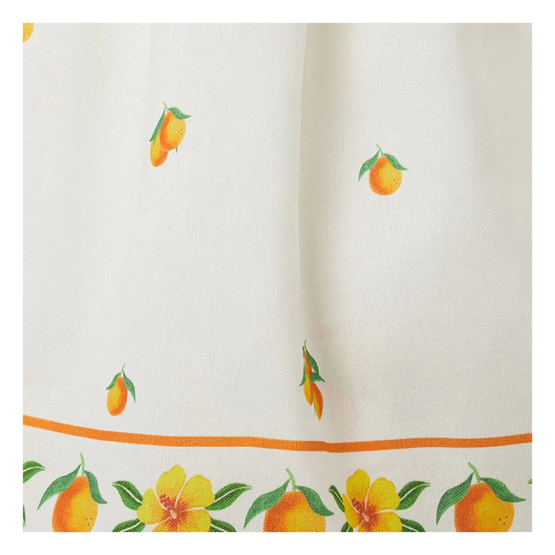 Fabula - Orange Shirred Dress | White