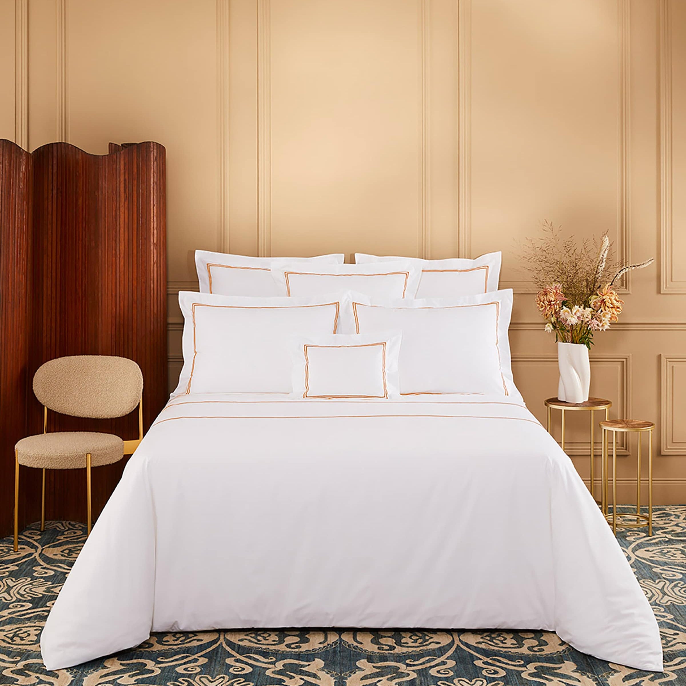 Organic Cotton Duo Orange Double Duvet Cover (200cm x 200cm)