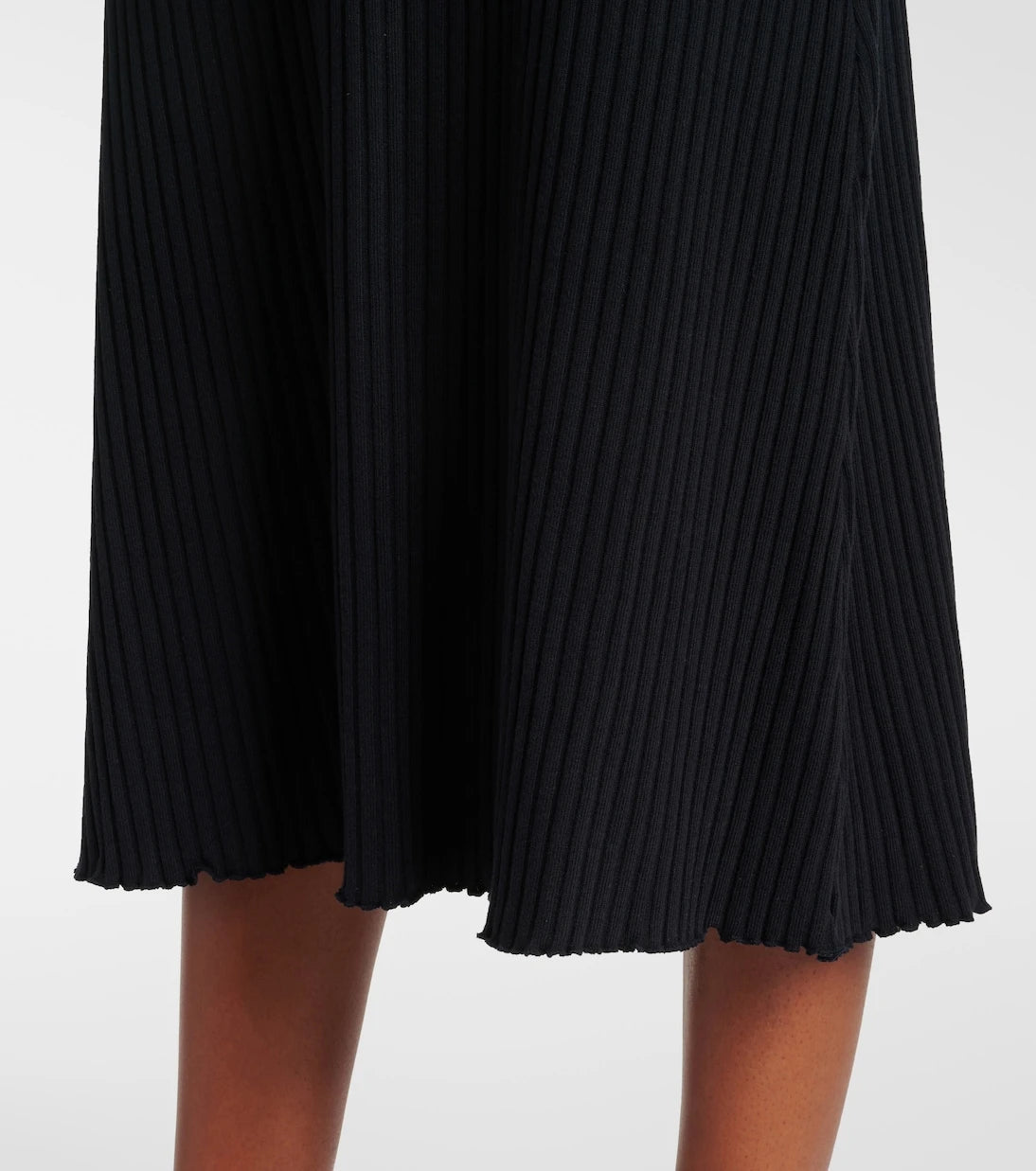 Vince - Ribbed-knit cotton-blend polo dress