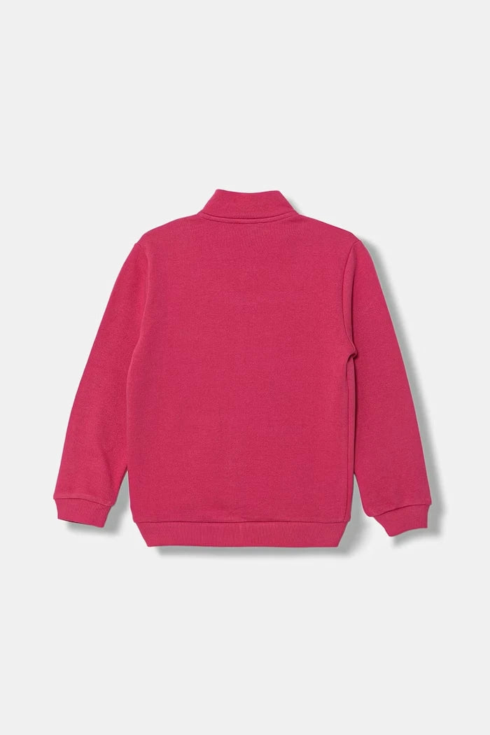 United Colors of Benetton fermuarlı çocuk pamuklu sweatshirt
