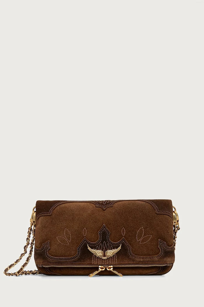 Kadın süet crossbody çanta