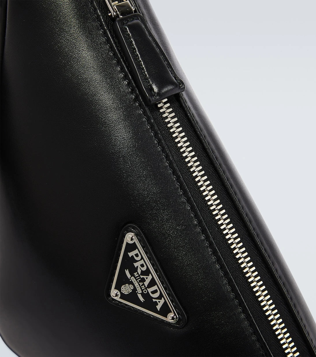 Prada - Triangle leather shoulder bag