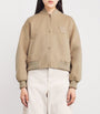Weekend Max Mara Beige Wool-Blend Bomber Jacket