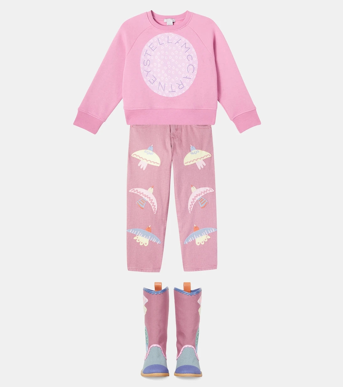 Stella McCartney Kids - Appliqué wide-leg jeans