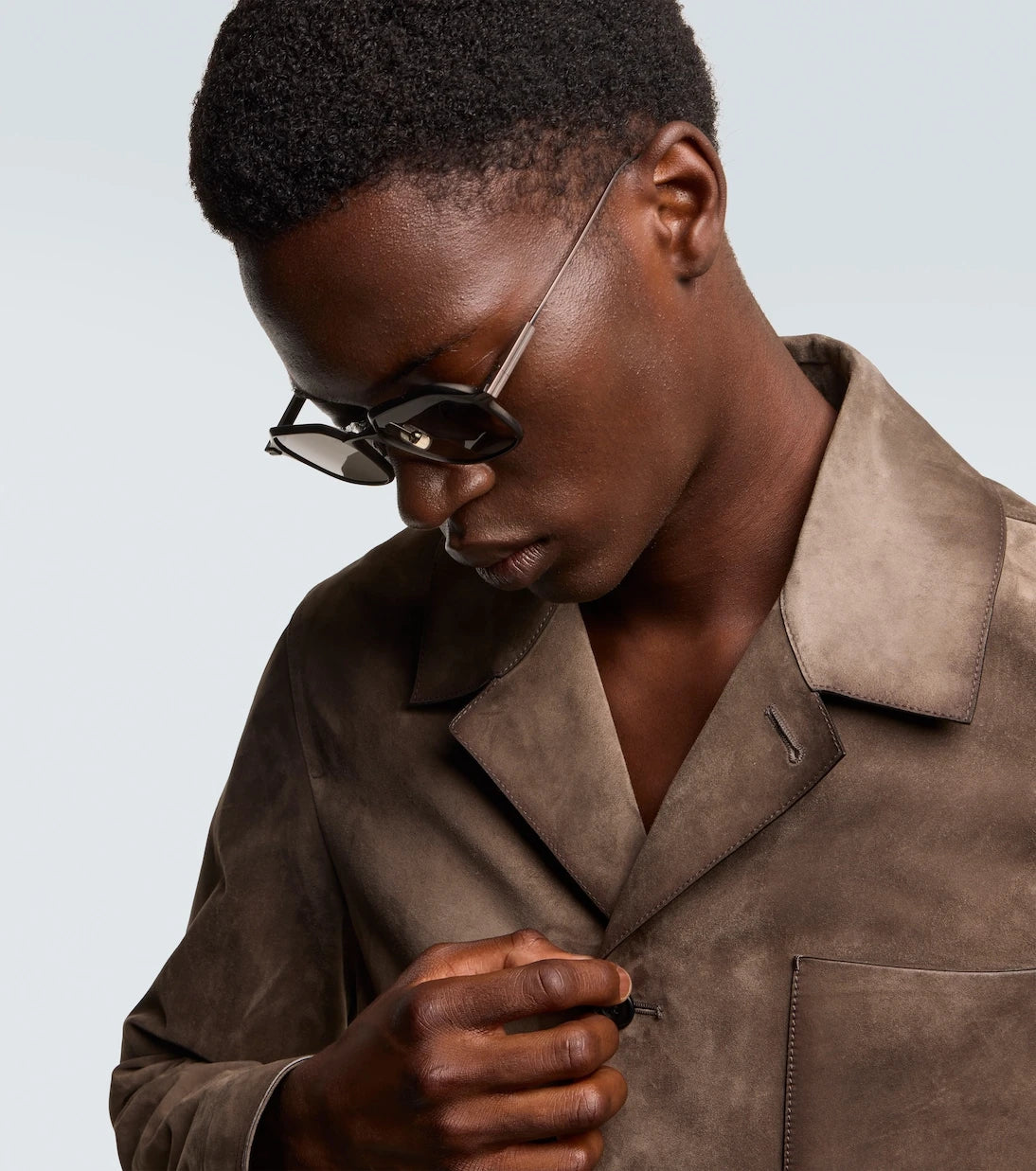 Zegna - Oversized aluminum square sunglasses