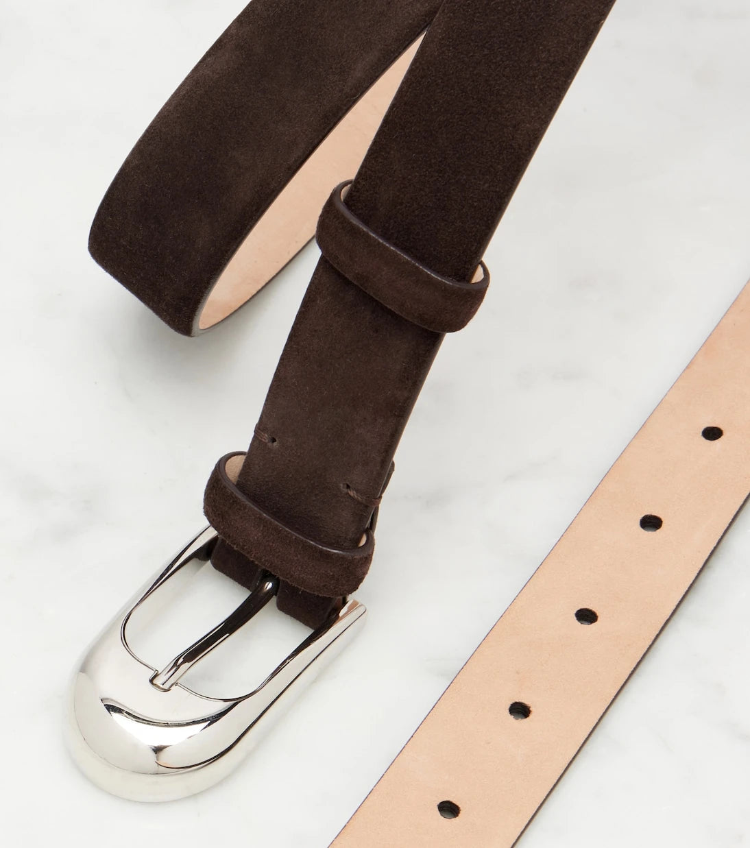 Khaite - Dome suede belt