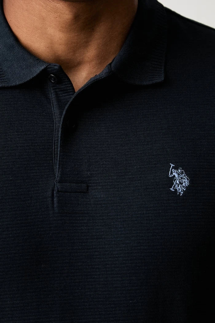 U.S. Polo Assn. pamuklu erkek polo tişört RAISED HORIZONTAL OTTERMAN JERSEY