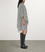Burberry Grey Wool Reversible Check Cape